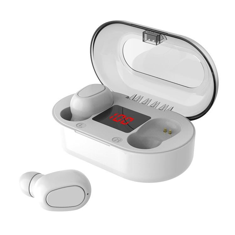 Wireless Bluetooth 5.0 Earphones with 9d Sound & Charging Box - Pink