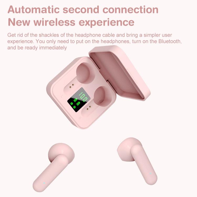 Digital Display Sports Bluetooth Earphones - Semi-in-ear - Ete-16 Tws - Green