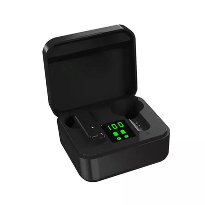 Digital Display Sports Bluetooth Earphones - Semi-in-ear - Ete-16 Tws - Green