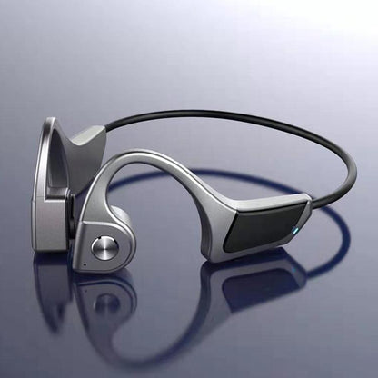 Wireless Bone Conduction Bluetooth Earphones - 4.1 Stereo 5.0 Black - Grey
