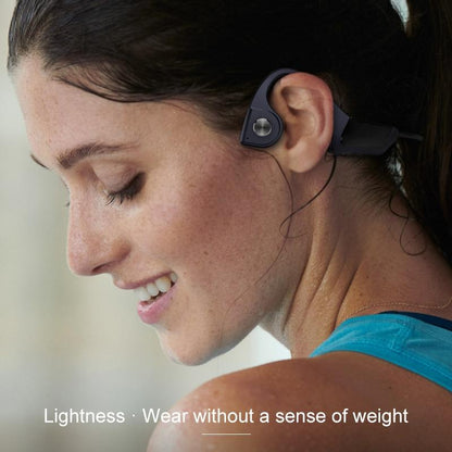 Wireless Bone Conduction Bluetooth Earphones - 4.1 Stereo 5.0 Black - Grey
