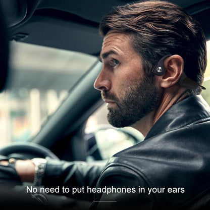 Wireless Bone Conduction Bluetooth Earphones - 4.1 Stereo 5.0 Black - Grey