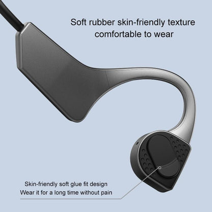 Wireless Bone Conduction Bluetooth Earphones - 4.1 Stereo 5.0 Black - Grey