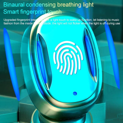 Wireless Bluetooth Earphones with Magnetic Charging Box - Blue