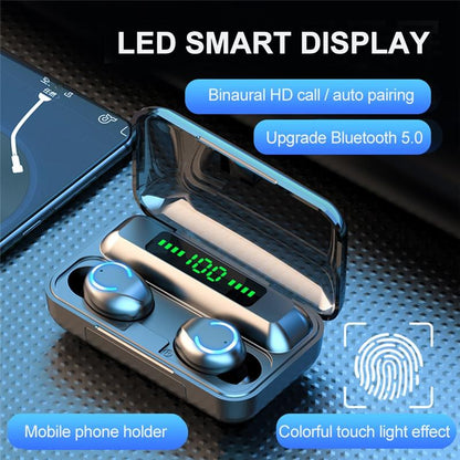 Wireless Noise-cancelling Earbuds with Charging Case - Blue