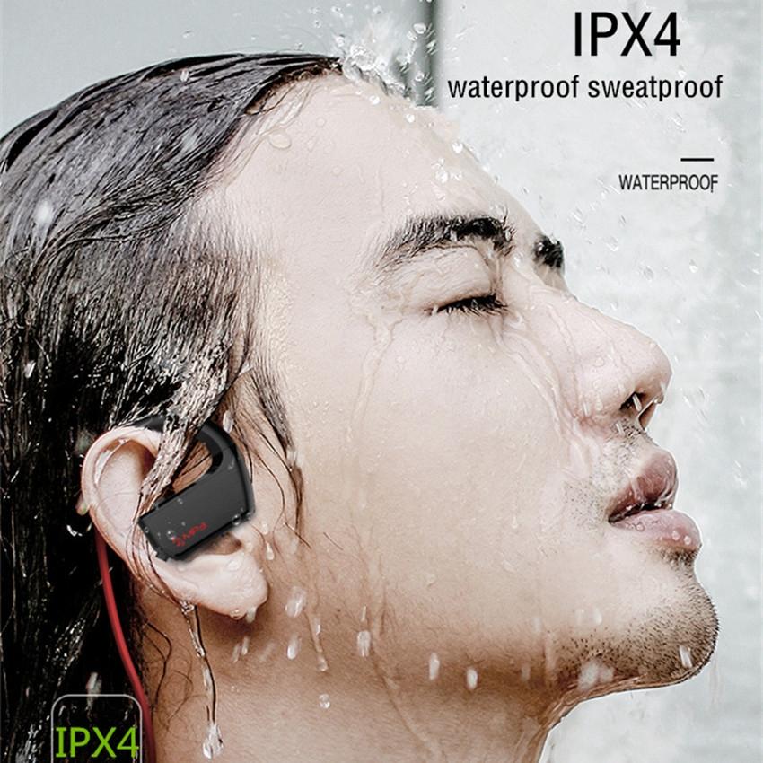 Wireless Sports Bluetooth Earphones - Binaural Hanging Type 5.0 - Silver