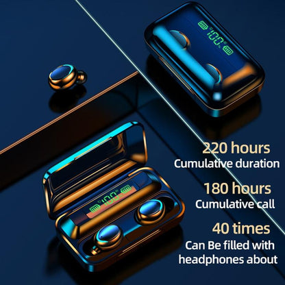 Macaron Series Bluetooth Earphones with Breathing Light & Noise Reduction - Baby Blue