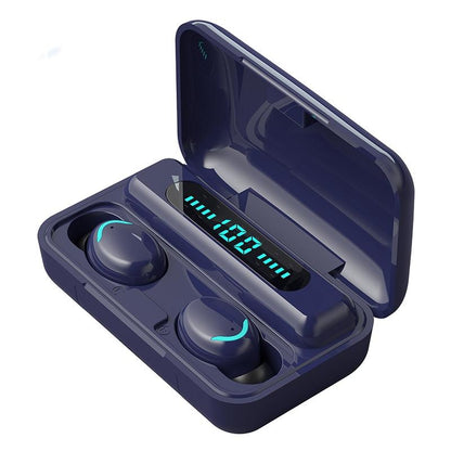 Macaron Series Bluetooth Earphones with Breathing Light & Noise Reduction - Baby Blue