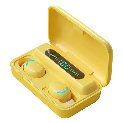 Macaron Series Bluetooth Earphones with Breathing Light & Noise Reduction - Baby Blue