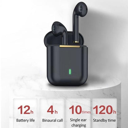 Wireless t & g J18 Bluetooth Earphones with Charging Box - White