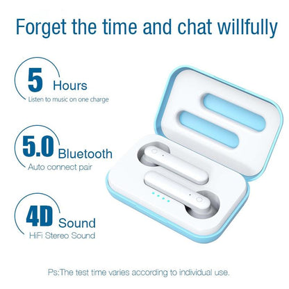 Wireless Touch Earphones with Magnetic Charging Box - Bluetooth 5.0 - White