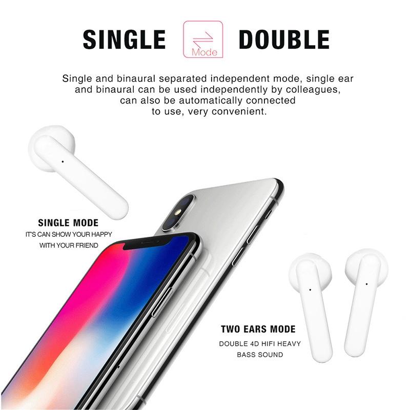 Wireless Touch Earphones with Magnetic Charging Box - Bluetooth 5.0 - White