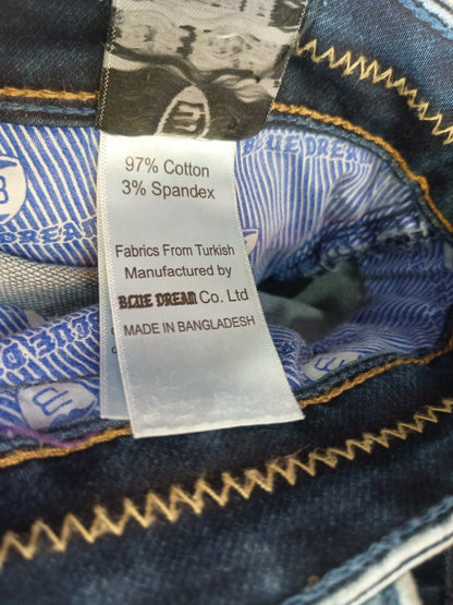BLUE DREAM jeans fabric label 97 percent cotton 3 percent spandex
